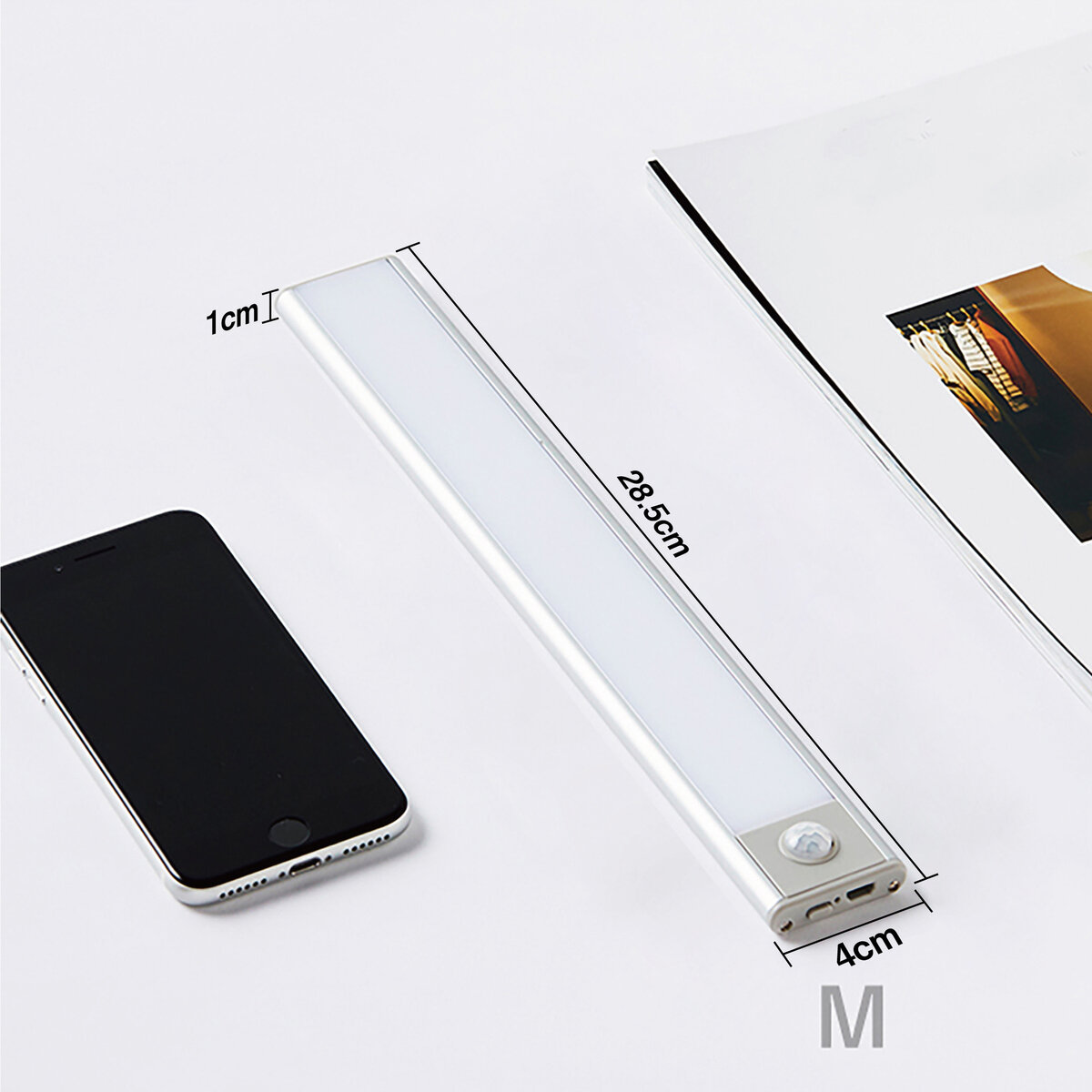 7Life 薄型 人感センサーLEDライト Mサイズ 幅280mm