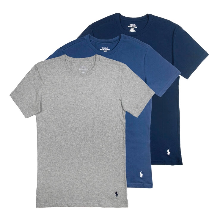 ポロ ラルフローレン メンズ クルーネック Tシャツ 3枚組 グレー