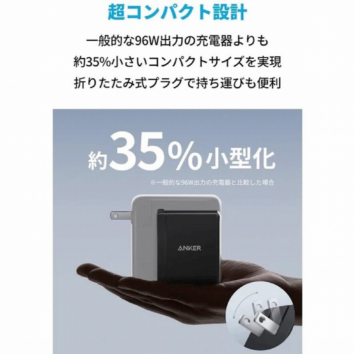Anker（アンカー）736 Charger Nano ll 急速充電器 3ポート 最大出力100W　A2145N11