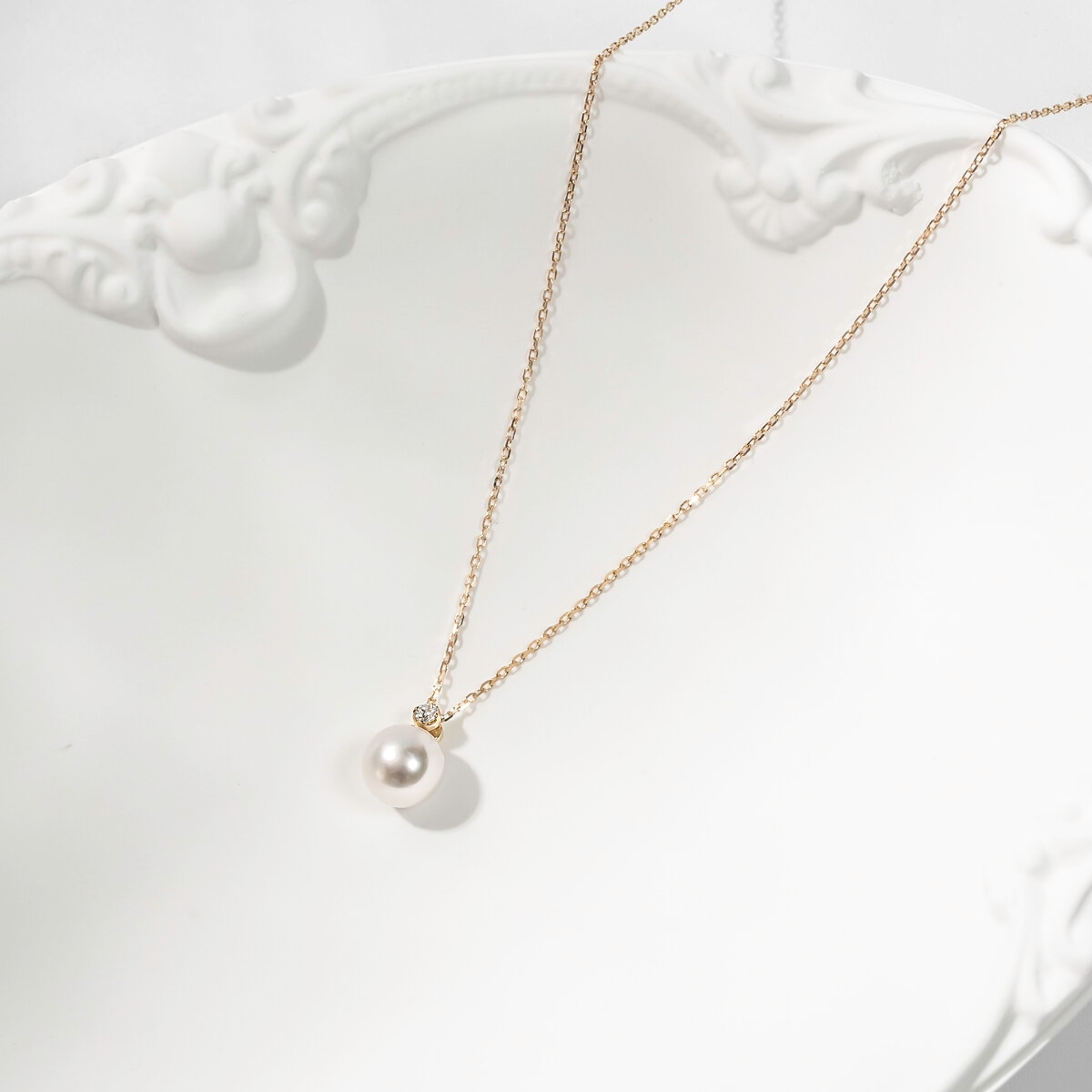 18Kイエローゴールド アコヤパール 6.5mm ネックレス