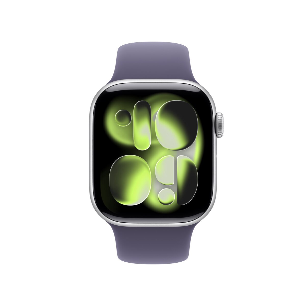Apple Watch S11 Cellular 42mmシルバーアルミニウムケースとパープルフォグスポーツバンド - M/L