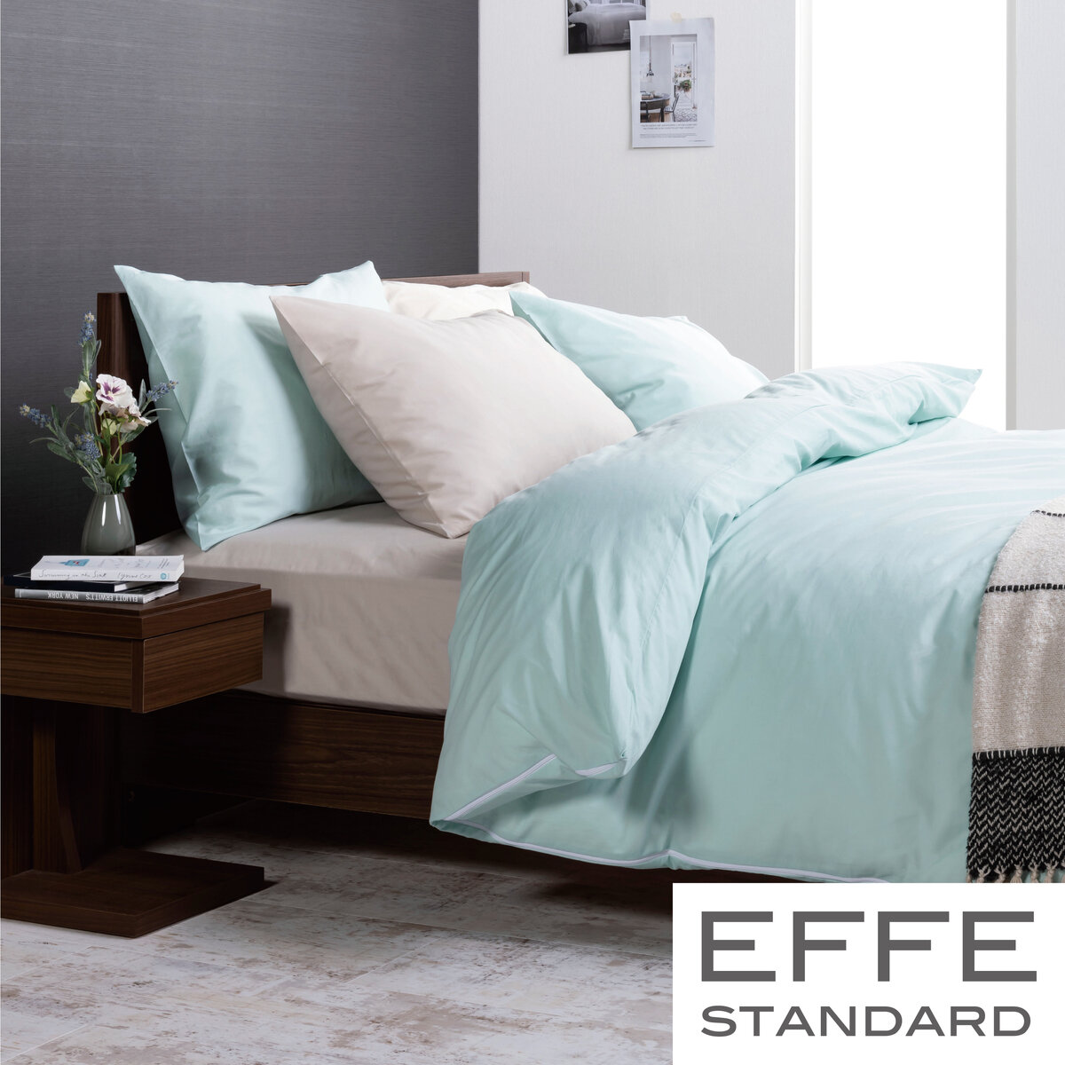 フランスベッド 寝装品 3点セット エッフェスタンダード クイーン ブルー