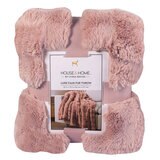 HOUSE & HOME 大判ひざ掛け 152cm x 177cm ライトピンク