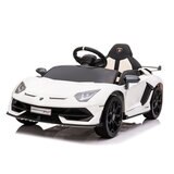 子ども用電動乗用 ランボルギーニ アヴェンタドールSVJ ニ ホワイト