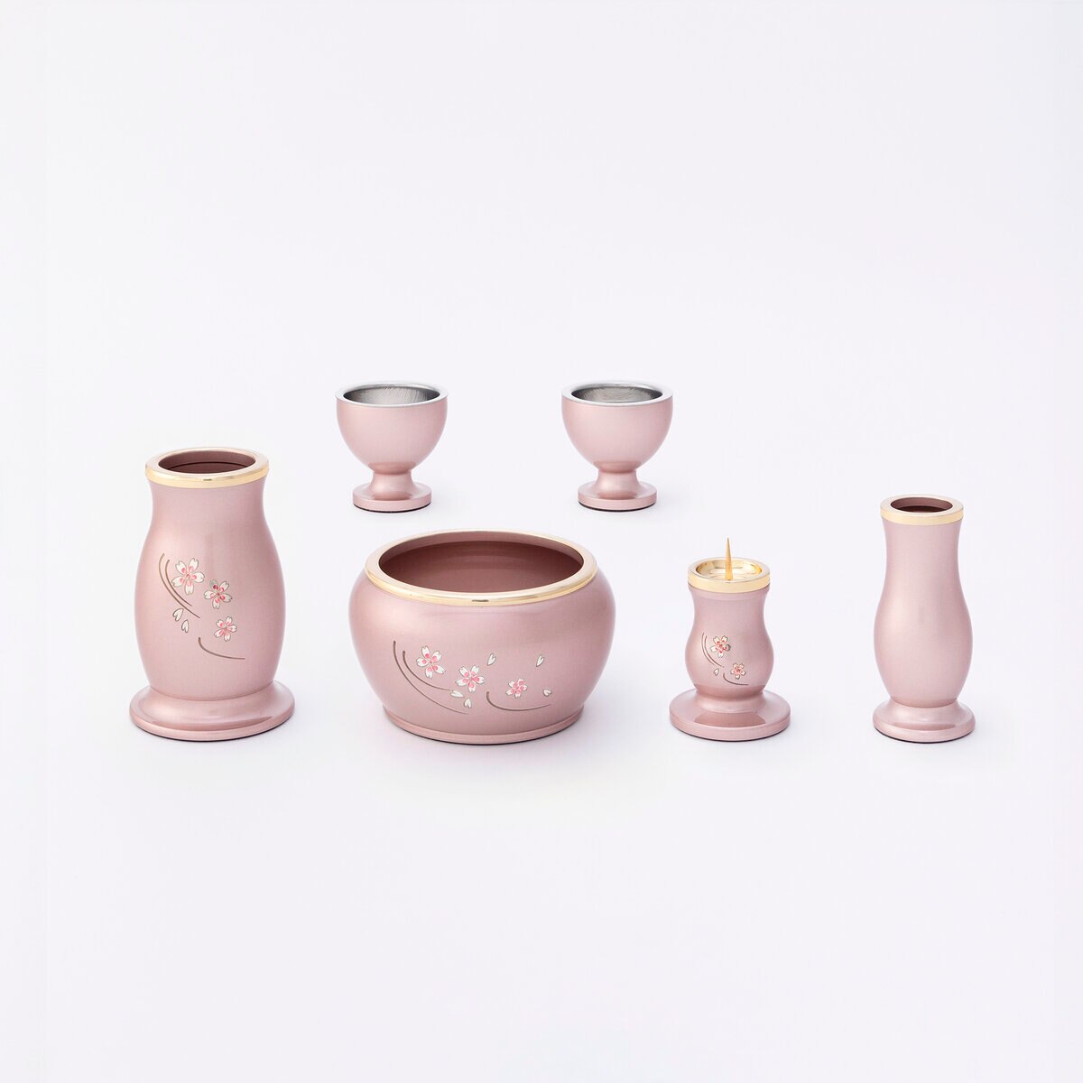 仏具 モーリス 6点セット 桜彫入 2.5