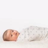 スワドルデザイン おくるみセット4枚組 ドット/ジラフ/スター ＆ ムーン/ストライプ (パステルイエロー)