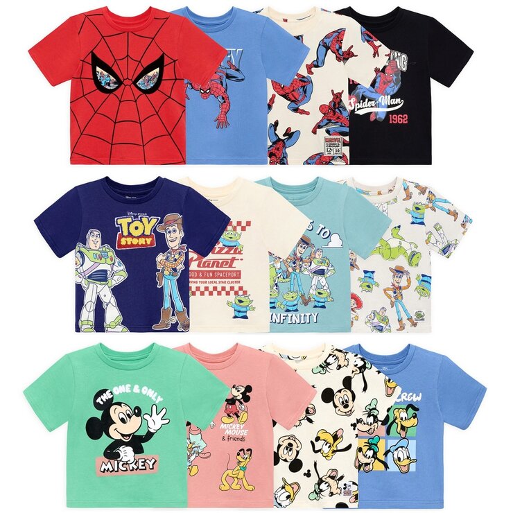 キャラクター キッズ 半袖 Tシャツ 4枚組