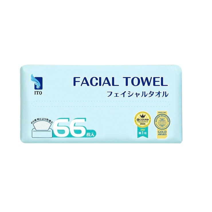 ITO フェイシャルタオル 66枚 6個入り