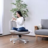 YAMAZEN ソファチェア あぐらがかける椅子 グレージュ