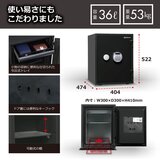 ディプロマット 耐火・耐水デザイン金庫 クリスタルシリーズ 36L A530R3WR