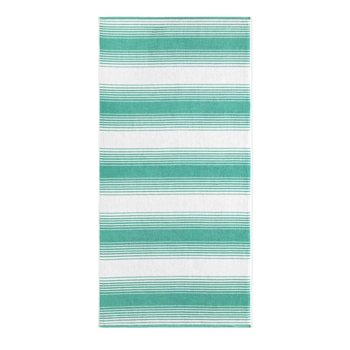 ロフト リゾートタオル 88cm x 177cm シエスタストライプ - プールグリーン