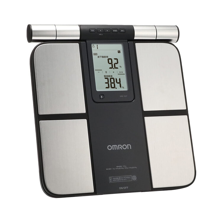 OMRON★KRD-703★体重計★傷細かい打コンあり★ オムロン（OMRON） 体重体組成計 体重計 KRD-703T ブラック 両手両足