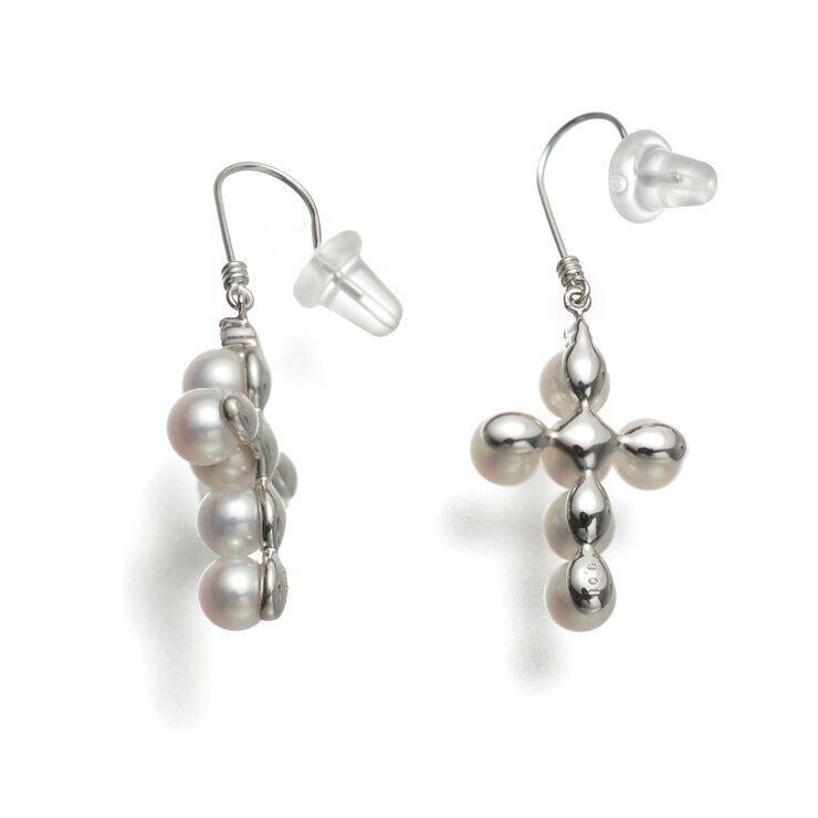 あこやパール 18K ホワイトゴールド ピアス 3.5mm SHW0078