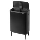 ブラバンシア BoタッチビンHi 2x30L タッチ式ごみ箱 2分別(脚つき) マットブラック