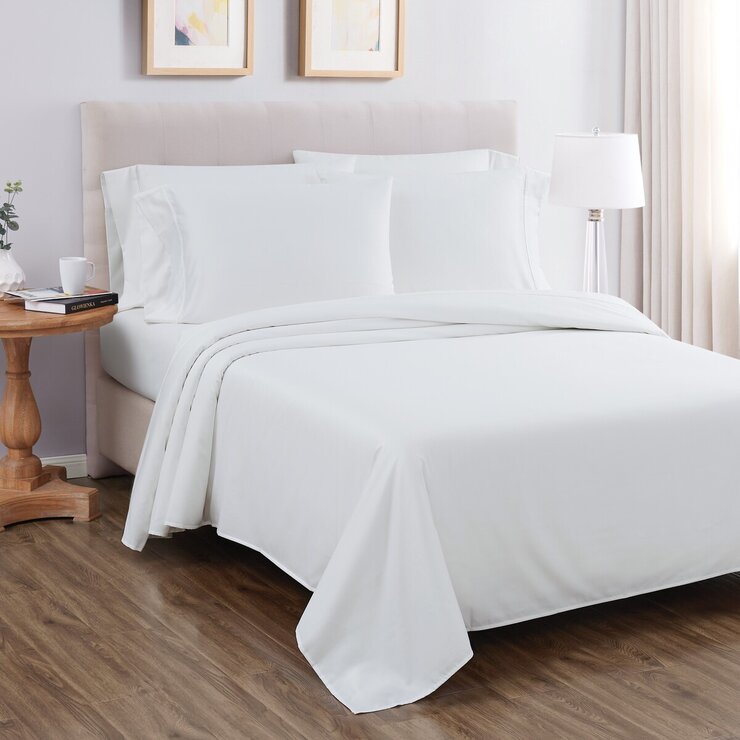 KS シーツセット 6点セット USキングサイズ ブライトホワイト