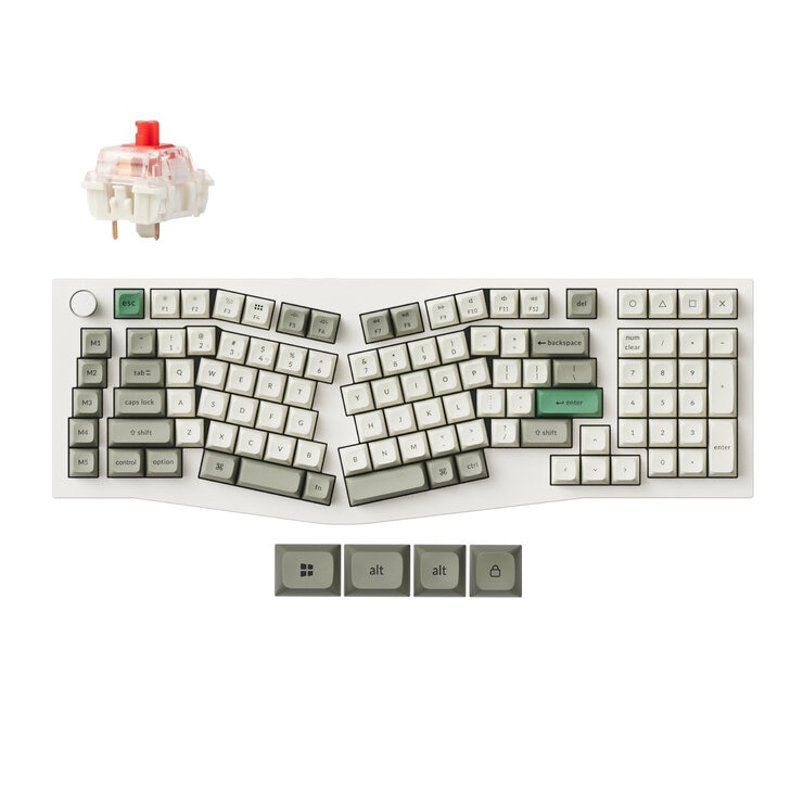 Keychron Q13 Max (Aliceレイアウト) QMKワイヤレス カスタム・メカニカルキーボード カーボンブラック 赤軸 US配列 Keychron Q13 Max (Aliceレイアウト) QMKワイヤレス カスタム・メカニカルキーボード カーボンブラック 赤軸 US配列