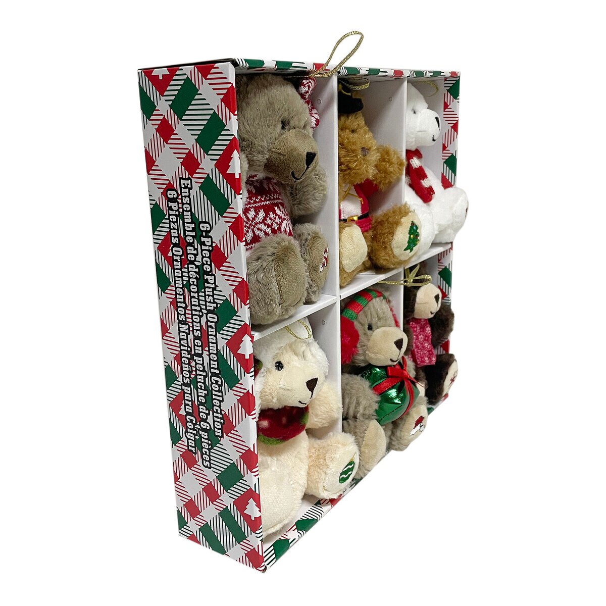 ぬいぐるみのオーナメント 6個セット - くま