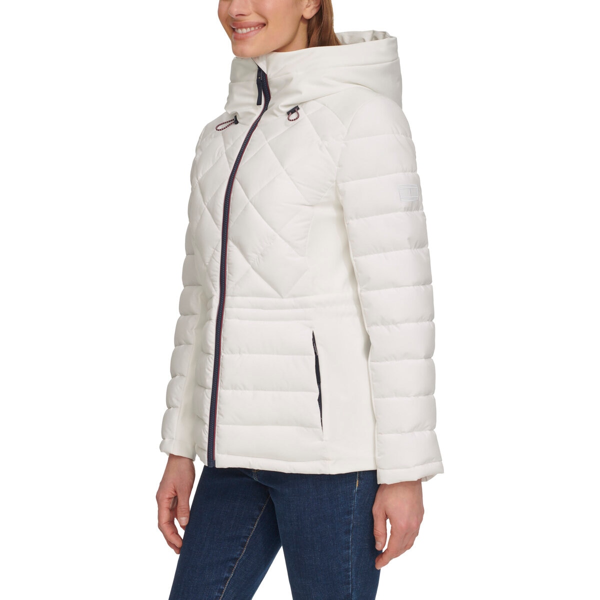 トミーヒルフィガー レディース キルトジャケット ホワイト M