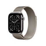 Apple Watch S11 Cellular 42mmナチュラルチタニウムケースとナチュラルミラネーゼループ