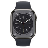 Apple Watch Series8 GPS+Cellular 45mm グラファイトステンレススチールケースとミッドナイトスポーツバンド