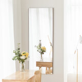 7Life 立て掛けミラー 割れない 鏡 120 x 40cm ブラウン