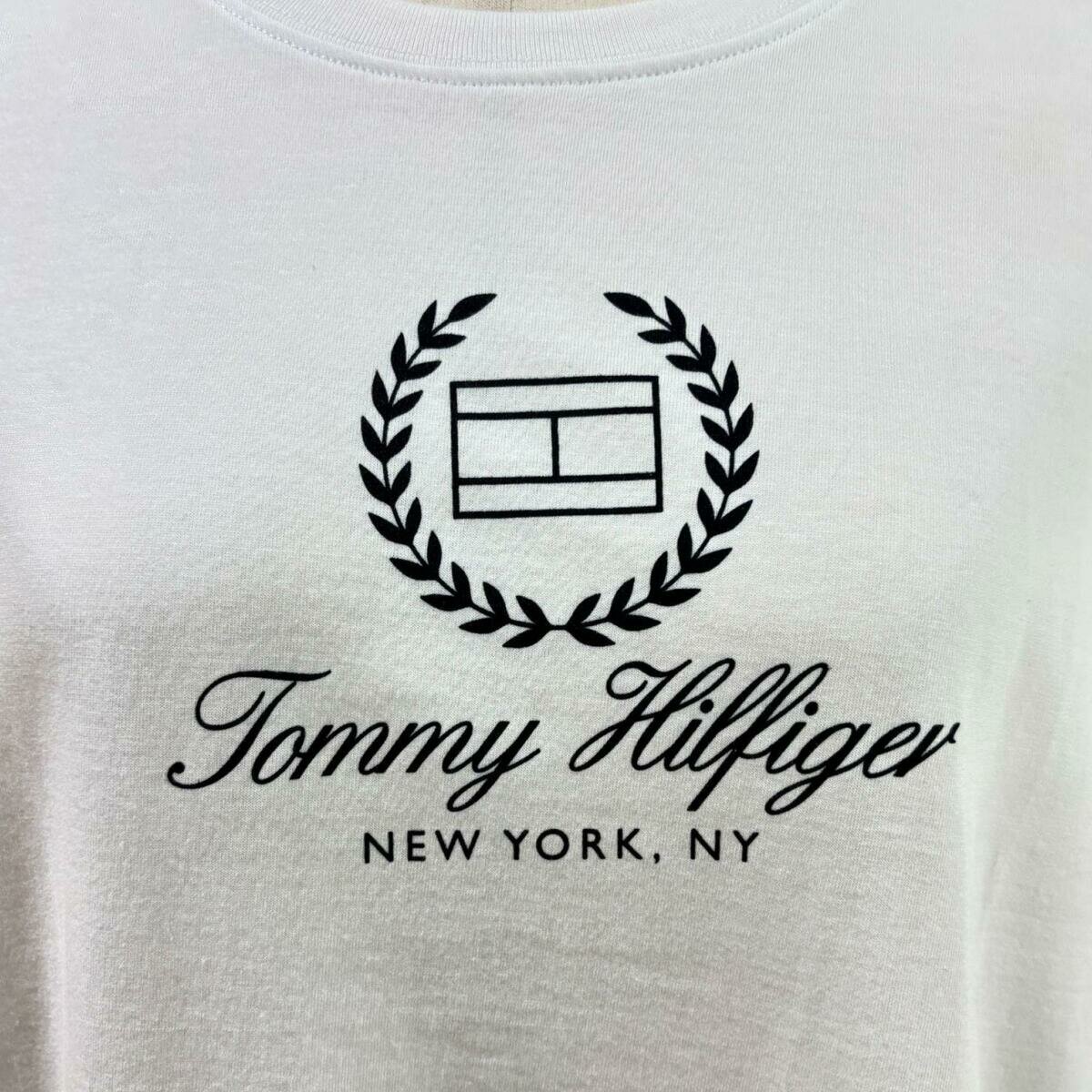 トミーヒルフィガー レディース フラッグ 半袖Tシャツ ホワイト L