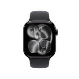 Apple Watch S11 Cellular 42mmジェットブラックアルミニウムケースとブラックスポーツバンド - M/L