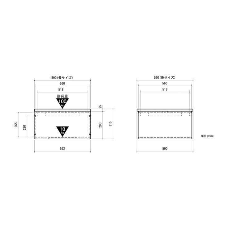 ゼンキューブ 畳ボックス ダークブラウン x ダークグレー ZCM-3060BX-DB-DG
