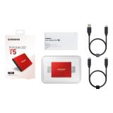 SAMSUNG 外付けSSD T5 1TB MU-PA1T0R レッド