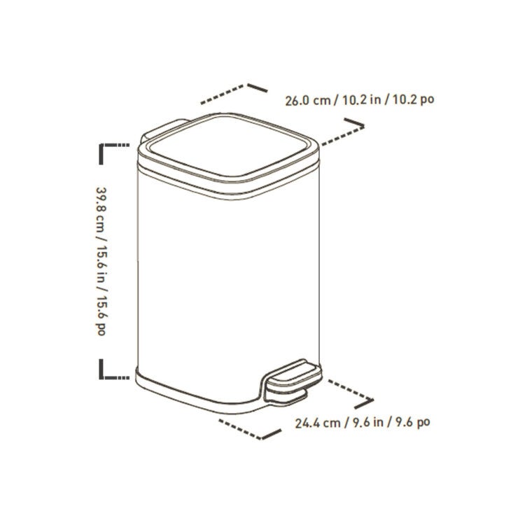 Sensible Eco Living ペダル式ゴミ箱 2個セット 11.7L CW2384MT-12+12L Sensible Eco Living ペダル式ゴミ箱 2個セット 11.7L CW2384MT-12+12L