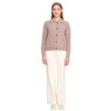 ソレツィア レディース ウール カーディガン ライトブラウン S