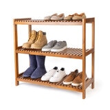 smart design アカシア材 3段シューラックベンチ・靴棚 smart design アカシア材 3段シューラックベンチ・靴棚