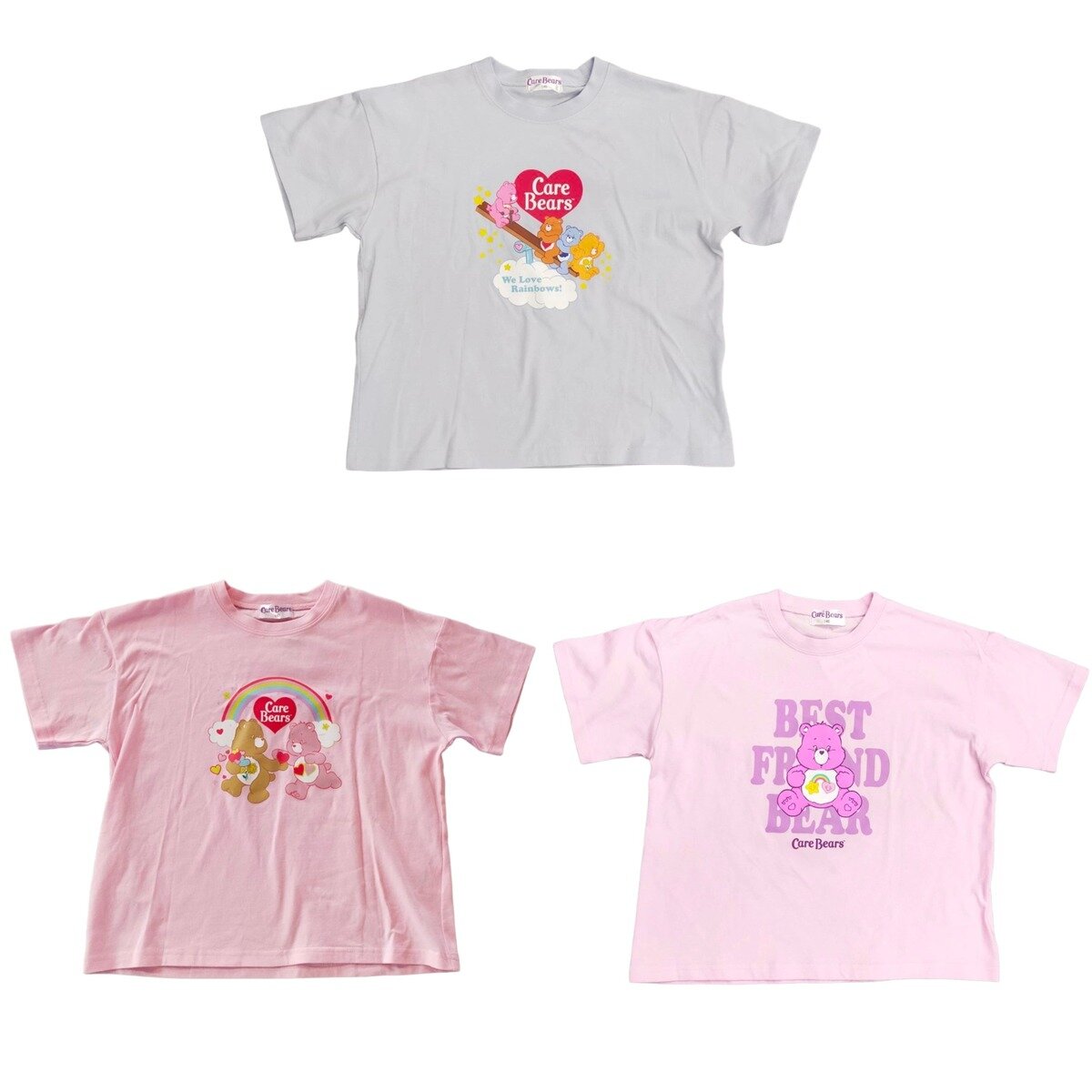 ケアベア キッズ 半袖 Tシャツ 3枚組 ケアベア キッズ 半袖 Tシャツ 3枚組