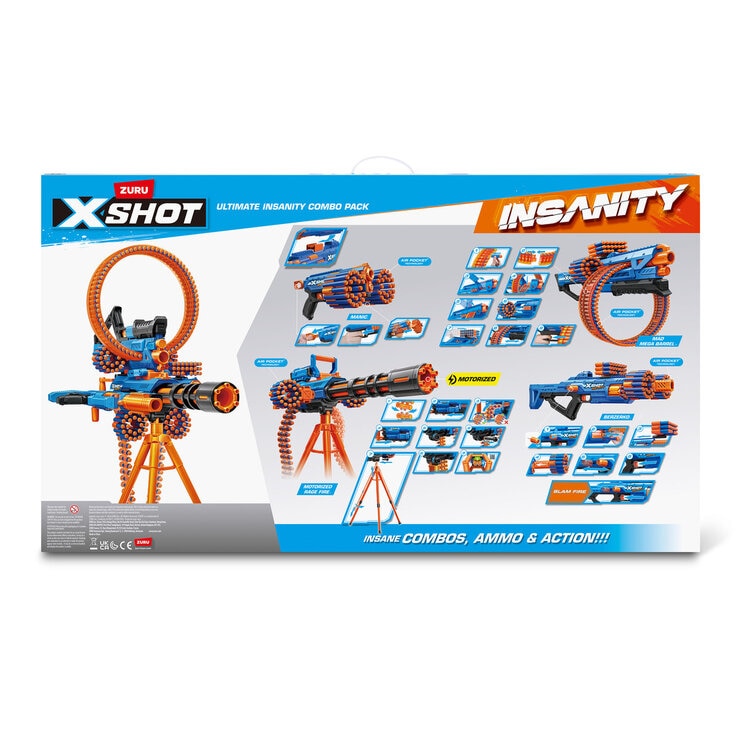 ZURU XSHOT インサニティ コンボパック