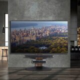朝日木材加工 壁寄せテレビスタンド WS-BL840-DB ロータイプ ダークブラウン木目&ブラック