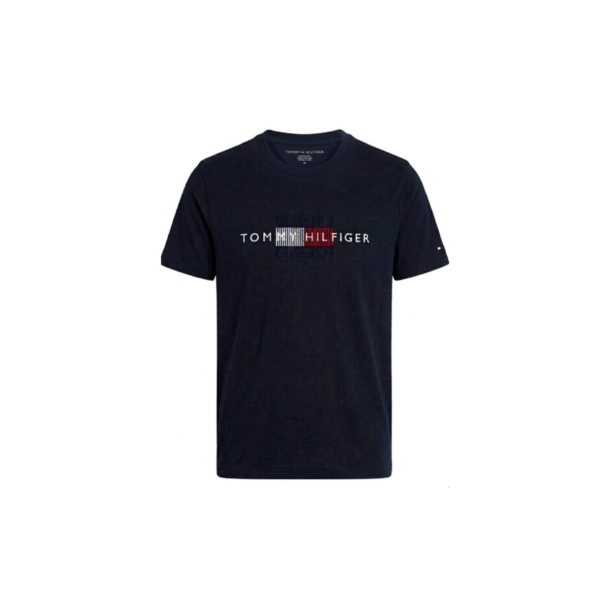 トミーヒルフィガー メンズ 半袖 Tシャツ ネイビー(Desert Sky) M