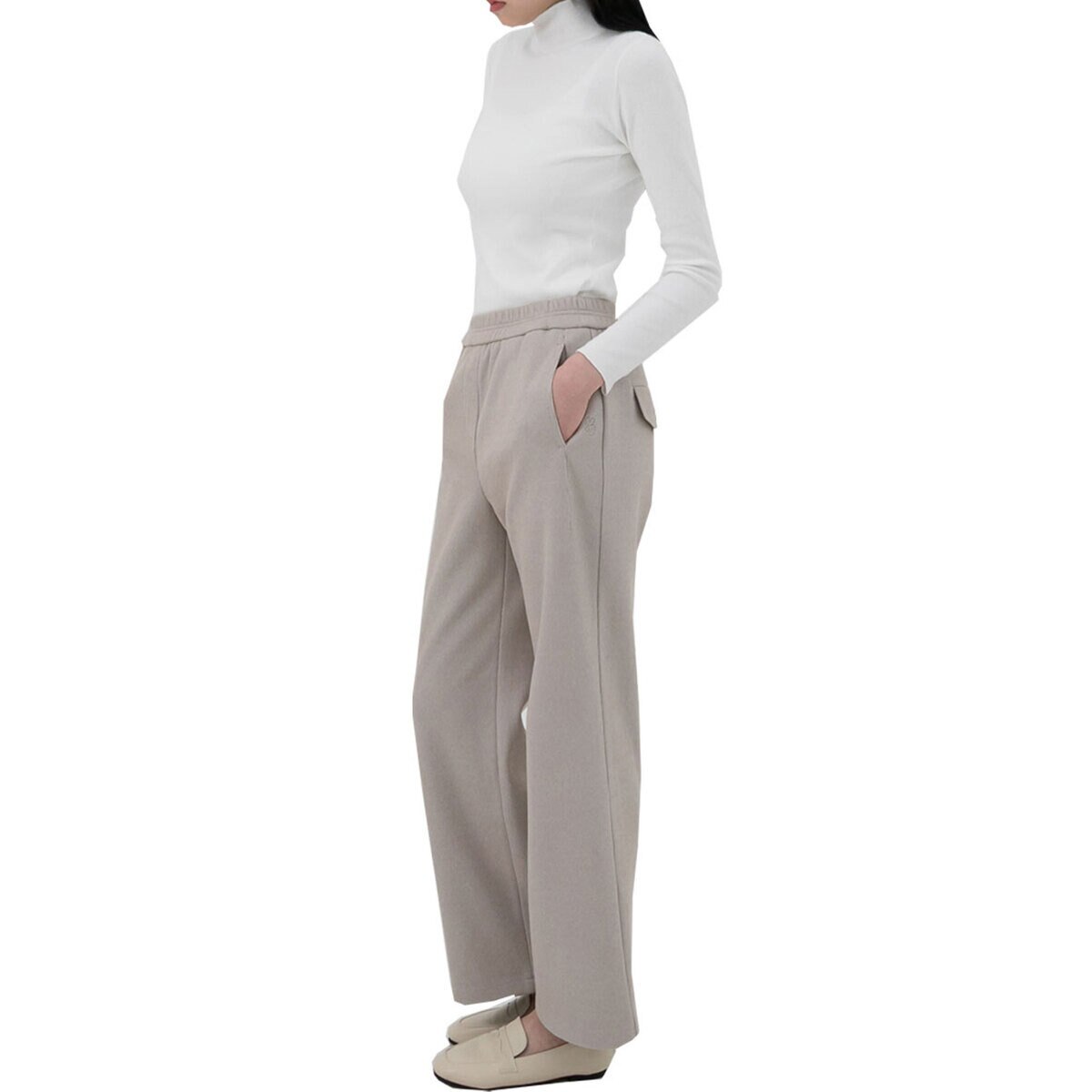 ボニスパックス レディース ワイドパンツ ベージュ M