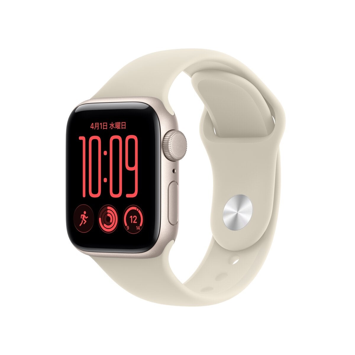 Apple Watch SE3 GPS 40mm スターライトアルミニウムケースとサンドスポーツバンド - M/L Apple Watch SE3 GPS 40mm スターライトアルミニウムケースとサンドスポーツバンド - M/L