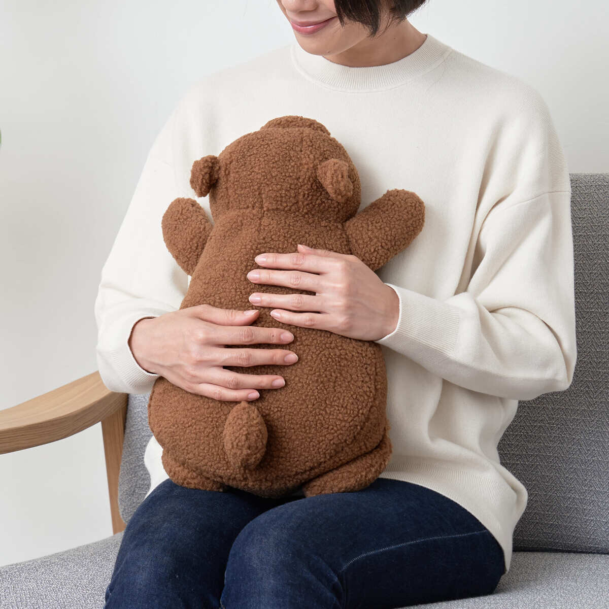 ライフオンプロダクツ 抱きしめたくなる 蓄熱式アニマル湯たんぽ LCAWA009 くま