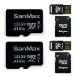 サンマックス microSDXC カード 128GB V10 A1 3-IN-1 2個セット