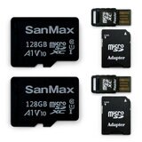 SanMax microSDXC カード 128GB V10 A1 3-IN-1 2個セット