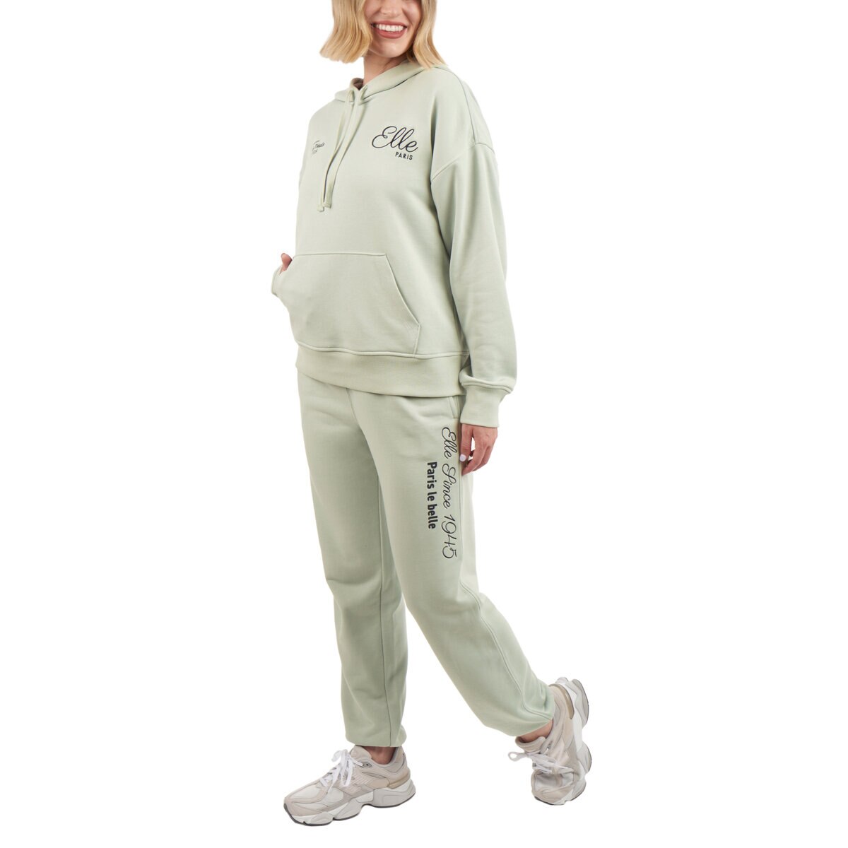 エル レディース ロゴ ジョガー ライトブルーグレー S