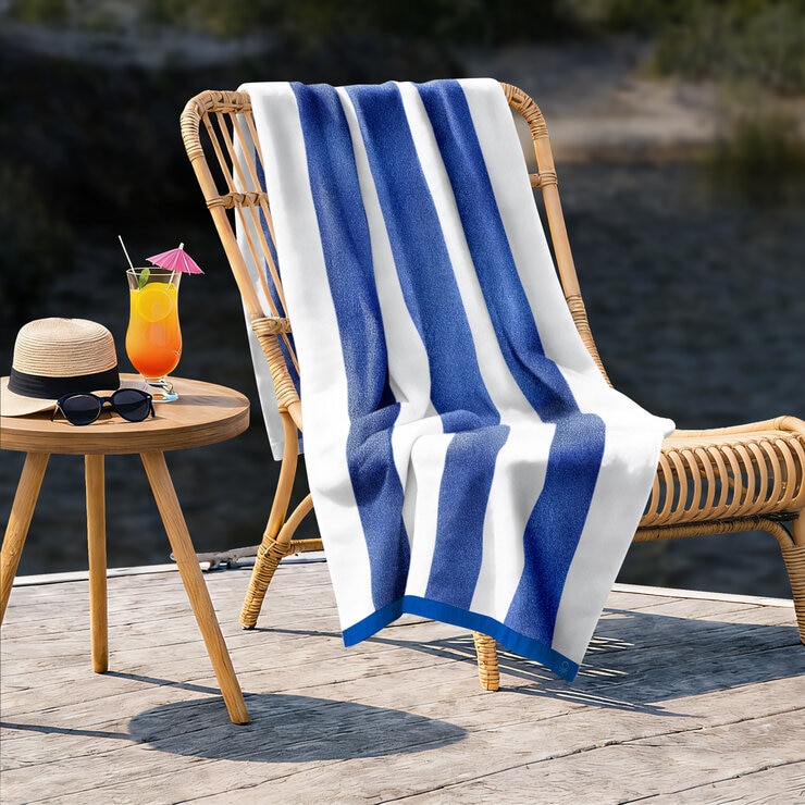 ベネトン ビーチタオル 90cm x 160cm ブルー