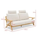 Axis ウッドベースソファ 2.5人掛け