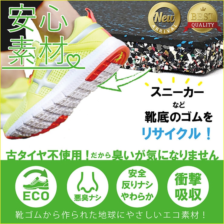 セルデス New ゴムチップマット 25ミリ厚 50cm x 50cm 8枚セット