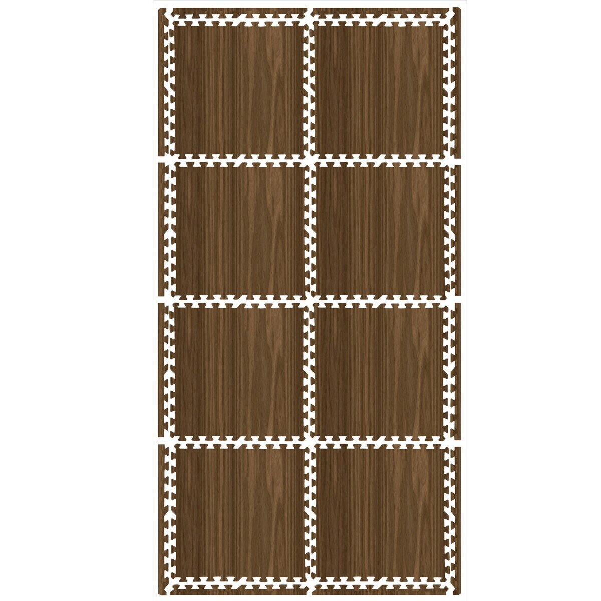 BEST STEP ジョイントクッションマット 8枚 61x61cm サイドパーツ付き チェスナッツ