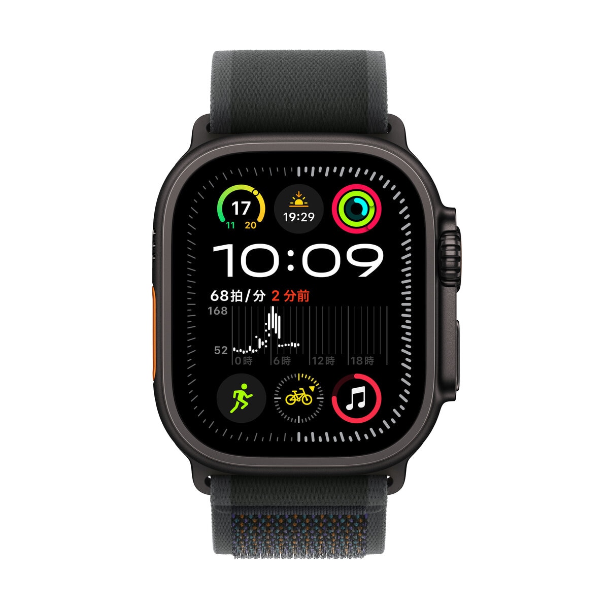 Apple Watch Ultra 2（GPS + Cellularモデル）- 49mmブラックチタニウムケースとブラックトレイルループ - M/L