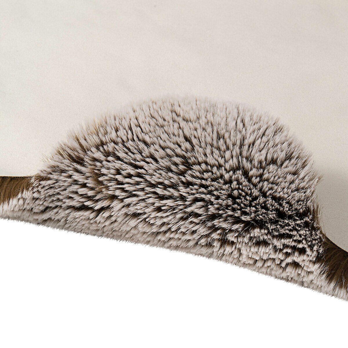 新品 モンシャトー フェイクファー 節約 ラグ 大判180 x 110 cm グレー