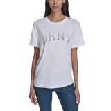 DKNY レディース 半袖 ロゴ Ｔシャツ ホワイト L