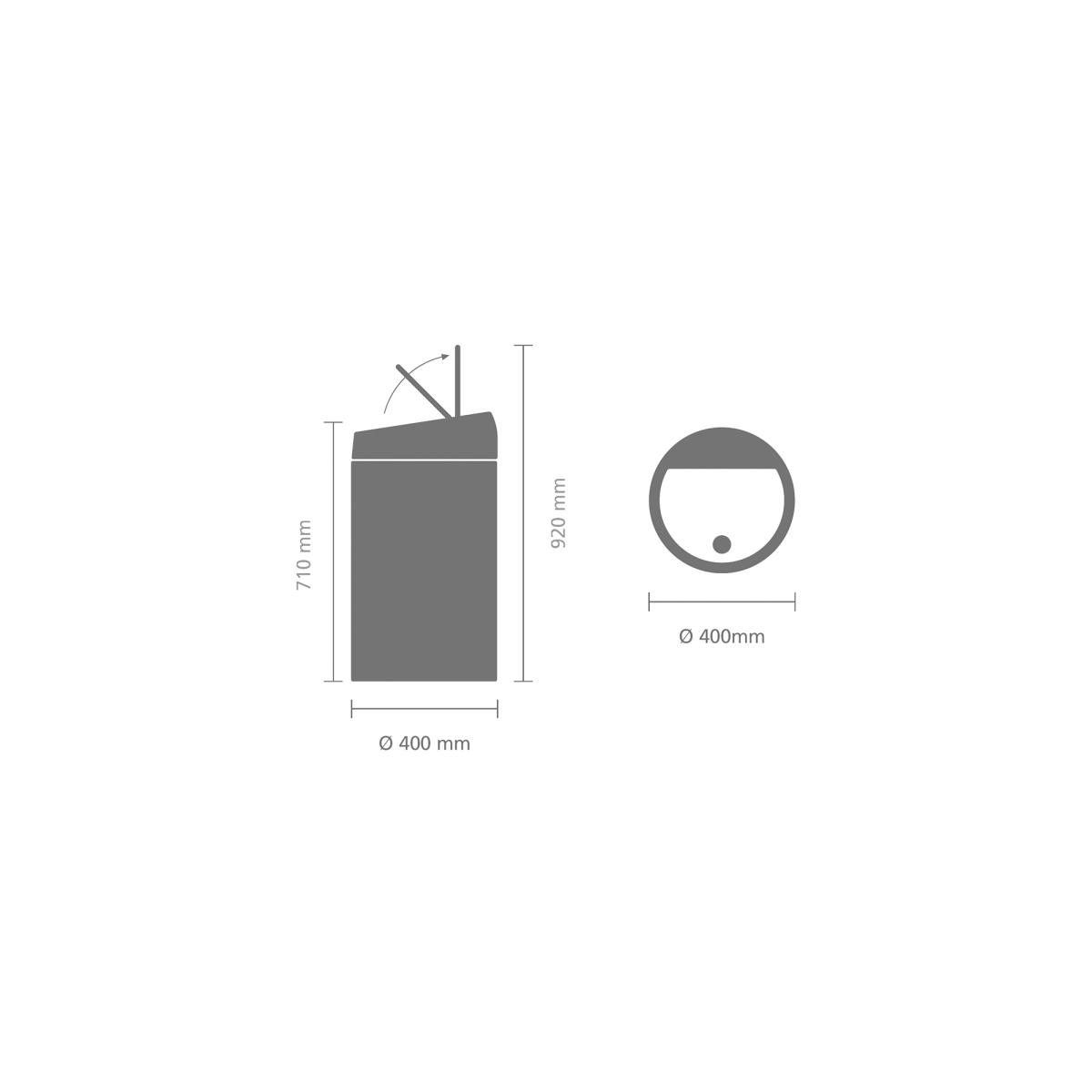 ブラバンシア タッチビン 60L  タッチ式ごみ箱 ホワイト  108686